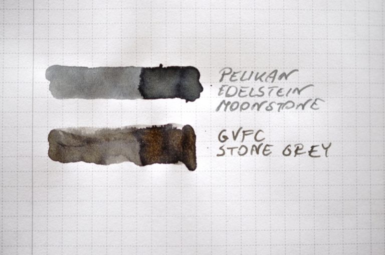 Pelikan Edelstein Moonstone atrament gvfc stone grey test recenzja review comparison