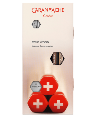 Zestaw ołówków Caran d'Ache Swiss Wood z gumką i temperówką
